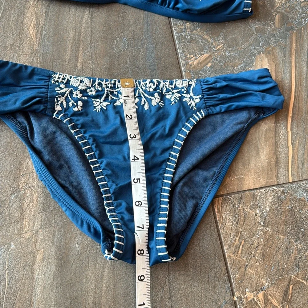 Lucky Brand Junior's Stitch in Time Triangle Bikini Top